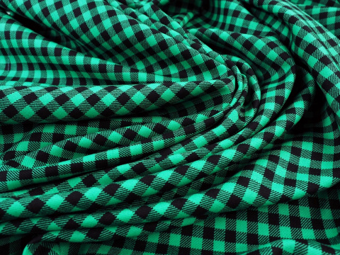 wełna w czarno-zieloną kratkę Shepherd's Plaid wełna w czarno-zieloną kratkę Shepherd's Plaid