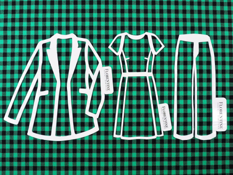 wełna w czarno-zieloną kratkę Shepherd's Plaid wełna w czarno-zieloną kratkę Shepherd's Plaid