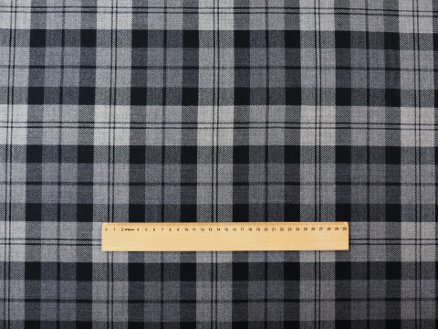 wełna w szarą kratę tartan wełna w szarą kratę tartan