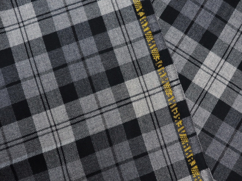 wełna w szarą kratę tartan wełna w szarą kratę tartan