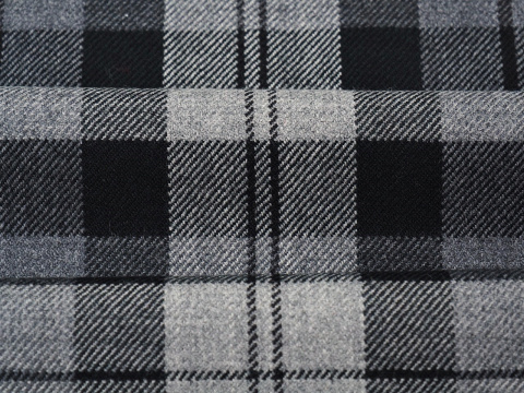 wełna w szarą kratę tartan wełna w szarą kratę tartan