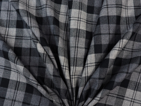 wełna w szarą kratę tartan wełna w szarą kratę tartan