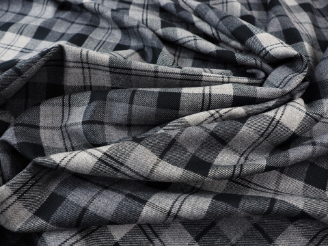 wełna w szarą kratę tartan wełna w szarą kratę tartan