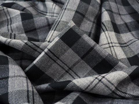 wełna w szarą kratę tartan wełna w szarą kratę tartan