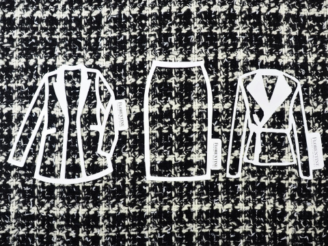 czarno-biała chanelka w kratkę