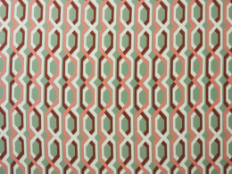 jedwab krepa w geometryczne łańcuchy retro