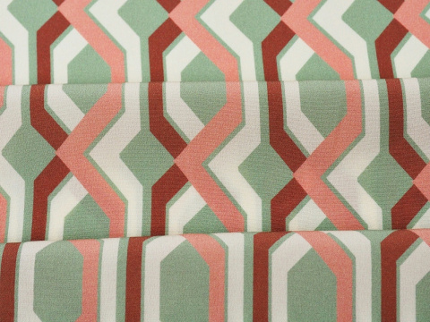 jedwab krepa w geometryczne łańcuchy retro jedwab krepa w geometryczne łańcuchy retro
