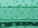 jedwab wytłaczany w groszki w kolorze miętowym