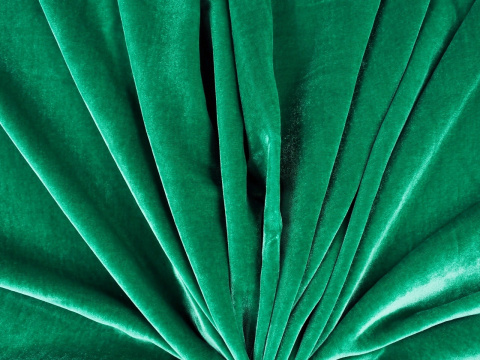 welur z jedwabiem w kolorze malachitowym