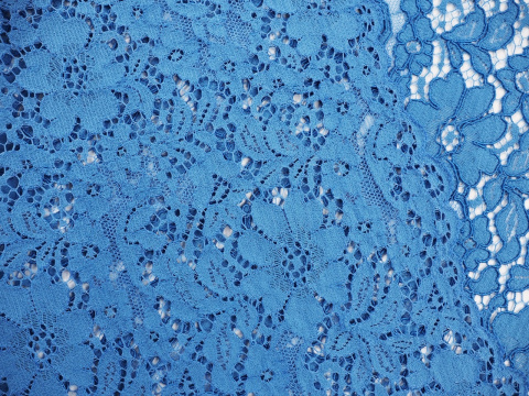 Koronka gipiura błękit Koronka gipiura błękit