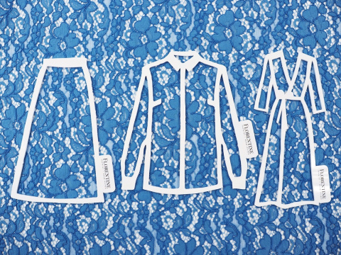 Koronka gipiura błękit Koronka gipiura błękit