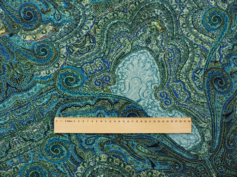 jedwab w niebieski paisley jedwab w niebieski paisley
