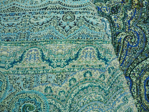 jedwab w niebieski paisley jedwab w niebieski paisley