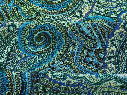 jedwab w niebieski paisley jedwab w niebieski paisley