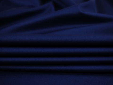 Wełna double face - Błękit pruski z nutami fioletu [kupon 1,75 m]