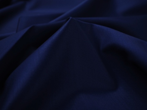 Wełna double face - Błękit pruski z nutami fioletu [kupon 1,75 m]