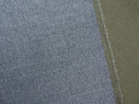 wełna z kaszmirem dwustronna zgaszona zieleń i szary wełna z kaszmirem dwustronna zgaszona zieleń i szary