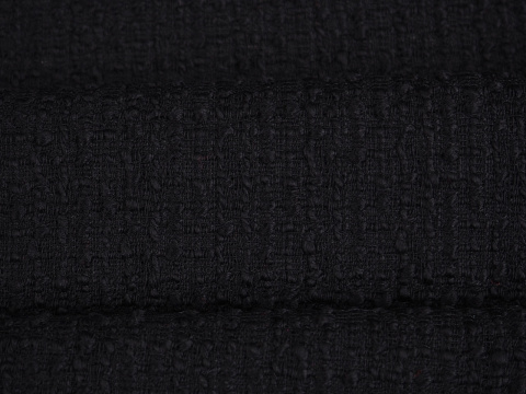 czarna chanelka wełna jedwab wełna boucle