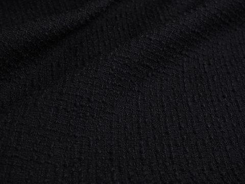 czarna chanelka wełna jedwab wełna boucle