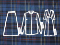 len w niebieską kratę tartan