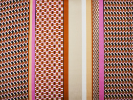 wiskoza satyna w geometryczny wzór w stylu retro