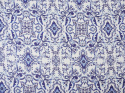 jedwab szyfon w niebieskie ornamenty