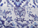 jedwab szyfon w niebieskie ornamenty