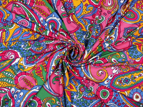 dzianinia wiskozowa w retro paisley dzianinia wiskozowa w retro paisley
