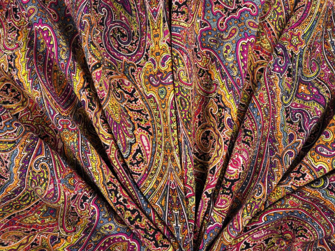 muślin wełniany w gęsty, orientalny wzór paisley muślin wełniany w gęsty, orientalny wzór paisley