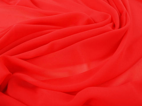 jedwab szyfon czerwony