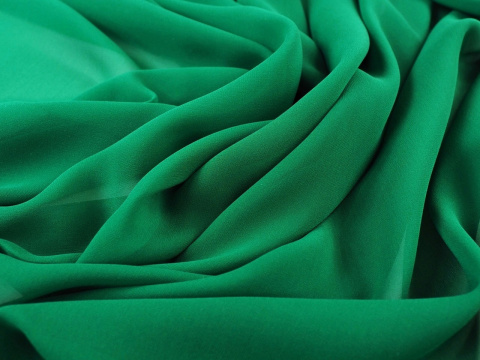 zielony jedwab szyfon