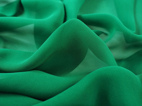 zielony jedwab szyfon