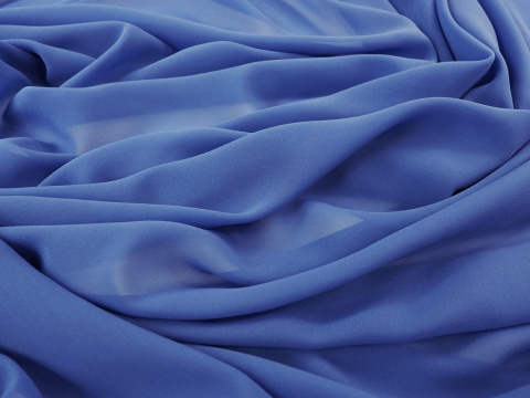 jedwab szyfon niebieski