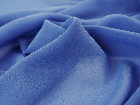 jedwab szyfon niebieski