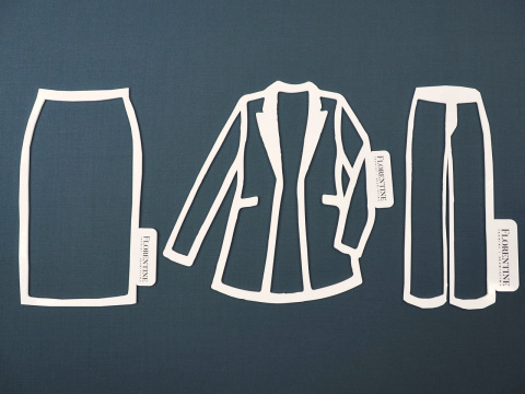 szara wełna double face