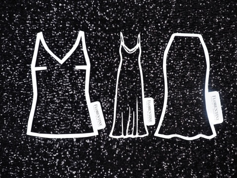 czarne cekiny na tiulu