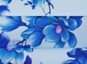błękitna bawełna w niebieskie magnolie