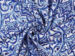 len w niebieskie ornamenty