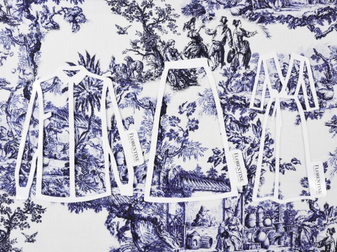 len w scenki Toile de Jouy len w scenki Toile de Jouy