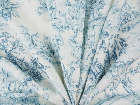 len w sielankowe scenki Toile de Jouy len w sielankowe scenki Toile de Jouy