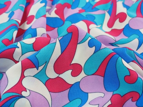 wiskoza w kolorowe łezki paisley wiskoza w kolorowe łezki paisley