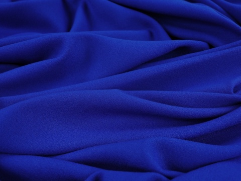 krepa wełniana w kolorze niebieskim