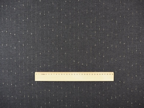 szara tkanina w pionowe, delikatne, złote paski