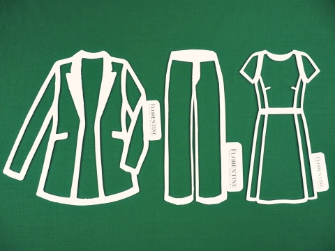 wełna double face w kolorze zielonym