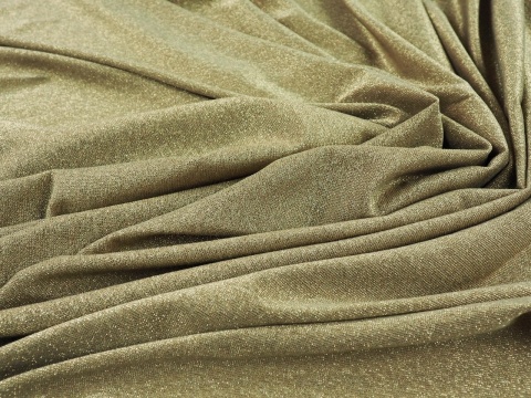 dzianina z lurexem złota