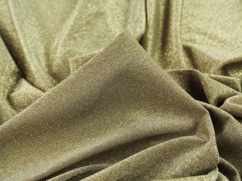 dzianina z lurexem złota