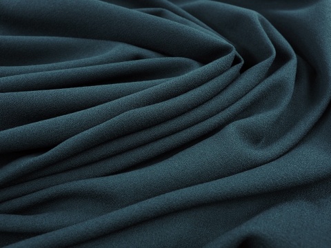 krepa wełniana w kolorze ciemnym szarym