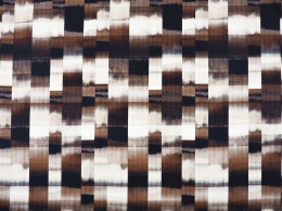 jedwab w pasy z brązem, beżem i czernią