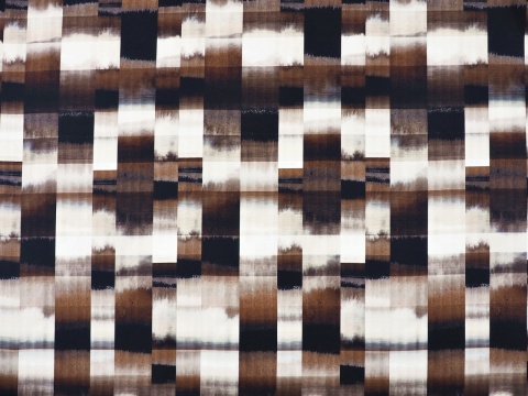 jedwab w pasy z brązem, beżem i czernią