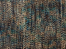 czarny jedwab w gęste, nieregularne kropki